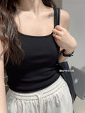 1045# People's Cotton Hoisted With Chest Pads Inside And Outside Wearing A Sleeveless Bottom Shirt Vest Woman