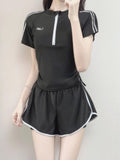 2026 Split Sports Swimsuit Female Conservative Thin Belly Big-Ticestic Hot Spring Student Swimsuit Micro Fat Meat Cover Large Size