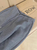 CHAO Class Recommendation! Gray Texture Arc Narrow Waist Banana Pants Women Lazy Wind Loose Leisure Trousers