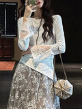 New Chinese Velvet Bottom Shirt Women With Long Sleeves Look Super-Good-Looking New Pop