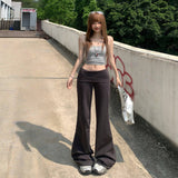 YC& Hottie Low-Rise Trumpet Trousers Slimming Thin Yoga Pants Match Elastic Casual Pants Women