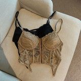 163# Hollow Design Sling Vest 2025 Spring New Pure Hot Girl Inside And Outside Wearing Beautiful Back Repair Body