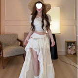 Love The Island Xia Seaside Bohemian Half-Dress Slings Irregular Dress Three-Piece Suit Woman
