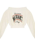 Printed Shoulder Loose Long-Sleeved Jacket 2025 New Women's Design Sweet Early Autumn Chic Top