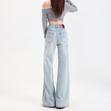 High-Rise Elastic Micro-Horn Jeans Women 2026 New Slimming Without Leg Thin Mop Horseshoe Pants