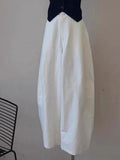 CHAO Strong Goods Closed In!Laos Design With A Curved Loose Leisure Slebow Pants White Broad-Legged Banana Pants