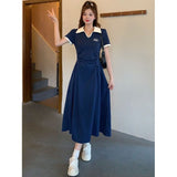 Simple Thin Dress 2025 Summer Slim Dress A-Word Dress Small Casual Temperament Dress
