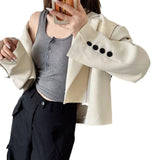 8817 # Autumn Threaded Cotton Babes Button Design Baimei Sling Belt Vest With Chest Pads To Wear The Bottom