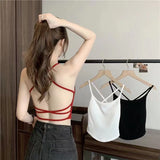 2874# Exploding Car Sewing Thread Sling Vest Cross-Back Care Machine All-In-One Chest Pad Sexy Large Bare Back