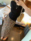 Leopard-Print Sexy Ass Short Skirt Women 2026 Spring And Summer New Verticals With Thin Skirts