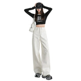 2163 Spring Dress New Three-Step Cut Cute Cute Jeans Women's Relaxed Design Sensing Banana Pants
