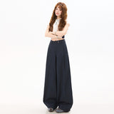 1010 Spring New Micro-Bneer Trousers High Waist Thin Feeling Casual Broad Leg Trousers Women