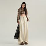 Autumn And Winter Main Push Color Tie High Waist Straight Jeans Trousers & Length Routine