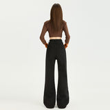 5588 New Elastic High-Waisted Broad-Legged Tug Trousers In Autumn Loose-Fitting Pendant Jeans Woman