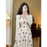 Micro Fat Mm French Fashion Sling Skirt Autumn Harvest Waist Seaside Fairy Dress