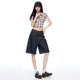 Shanning Tiansil Laier Cotton Thin Five-Point Trousers Women 2026 Summer New High-Waisted Straight-Boil Thin Trousers
