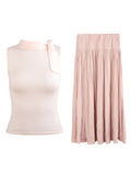 Amants Sakura Island Love - Elegant Silk Sheep Hair Lace / Folding Skirt