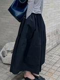 Black Flower Moss Half-Dress Woman Early Autumn 2025 New Tight Waist Cover Thin High Waist Grow Long Skirt