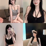 Small Strapping Thighs With Tying Hairs Sling Women's Summer Wear Design High-Waist Short Ins Super Fire Coat