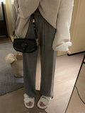 Comfortable Into The Autumn ~ 48 Delicate Wool Tug Trousers Straight Knitted Trousers Women's Autumn And Winter