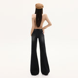 Micro-Rac Cowboy Trousers Slimming 2025 New Girls Autumn And Winter Drag Floor Comfortable Pocket Design