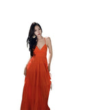 Sanya Resort Seaside Wearing A Beach Dress Hanging Neck-Cliny Dress Super Fairy Swing Beach Long Skirt
