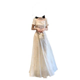 Tea Break French First Love Dress Dress Women's Summer 2025 New Gentle Temperament Unique Beauty Waist A Word Long Dress