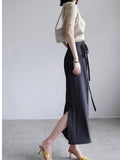 Sleeve Lyselle Summer Polo Collar Short-Sleeved Knitted Shirt Women's T-Shirt Simple Temperament Thin Top