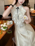 [Lizi Gold] Ruth The Same ~ Big Family Yay Lady Lace Tinger Waist Dress