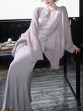 New Chinese-Style Retro Cheongsam Dress With Soft-Creative Knitted Open Shirt