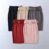 Light-Cooked Hottie Body With Belt High-Rise Half-Dress Female Pure Temperament Lustful Body Pure Ass Skirts