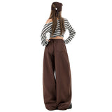 2026 Autumn And Winter New Thick Fashion Free Leisure Sweatpants Women Loose Thin Broad Leg Pants Tide
