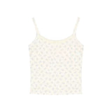 1049# People Cotton T-Flower Short-Term Age Reduction Wearing Sling Vest 2025 Summer Hottie Outside To Repair The Beauty Of The Back Woman