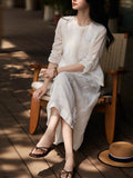 2025 Summer Heavy Industry Lien Nail Embroidery Clear Round Collar Top Lady / Dress Suit