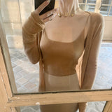 Lily Week JI To Comfort 100 Wool Series Wind Ballet Daily Feeling Knitted Top Set In Autumn