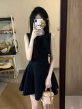 Mintman-Mano French Hepburn 2026 Summer New Black Dress Temperament Waist Thin A Short Skirt
