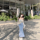 2025 Autumn Style Thousands Of Hooded Sling Dress Dress Dress Design Thin And Charming Two Sets