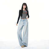 2026 New || Do Old Cat Must Be Wrinkled | Loose Broad-Legged Jeans Small Jeans Wide-Legged Trousers