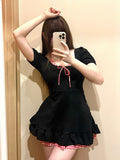 2026 New Swimsuit Women's Dress Conservative Students Cute Large Size Micro Fat Mm Thin Swimsuit