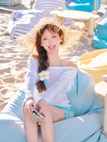 2026 New Bikini Sweet Hot Babes Split Skirt Hot Spring Four-Piece Swimsuit Girl Small Breast Gathering Sunscreen Swimsuit