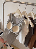 6602# Hundred U-Neck Comfortable Sling Vest Skinny Woman With Chest Cushions Outside The Coat