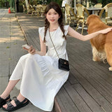 Summer Small Flying Sleeves Loose Version Of The Princess Dress New Sweet Temperament Meat Mask Dress French High-End Long Dress