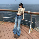 Vintage Low-Rise Tara Thorn Trousers Set Thin Drag Straight Jeans Women & Trousers Lengthened