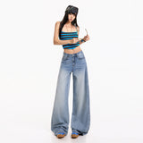 2026 Summer Thin Vintage Straight Jeans Loose-Render Silk Lesel