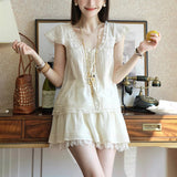 Mint South French Holiday Heavy Industry Lace Girl Fashion Set Summer