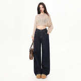 Anti-Colored Jeans Women's Tanning Color Hanging 2026 Spring New Loose Broad-Legged Trousers