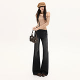 Micro-Rac Cowboy Trousers Slimming 2025 New Girls Autumn And Winter Drag Floor Comfortable Pocket Design