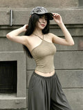 149# Summer New Pure Lust Wind And Back Hanging Waistcoat Female Slime Integrated With Chest Mat On Top