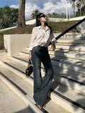 26 Years Of Spring And Summer New High-Rise Slim Slim Micro Loose Bamboo Texture Soft Jeans Women