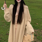 Things And Soft Long Knit Coat / All-In-One Skirt